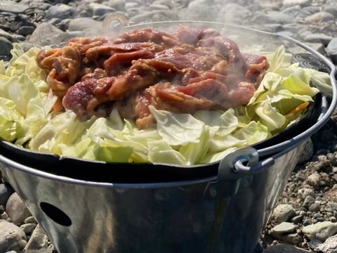 キャンプ飯！ジンギスカン焼き肉